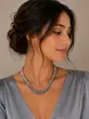 گردنبند کریستالی نقره‌ای (وارداتی)