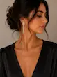 گوشواره بدل طرح آویز پاپیون