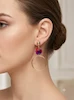 گوشواره بدل حلقه‌ای رنگارنگ 