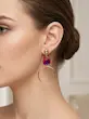 گوشواره بدل حلقه‌ای رنگارنگ 