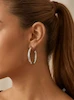 گوشواره استیل حلقه‌ای نقره‌ای (وارداتی)