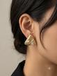 گوشواره استیل طرح پنکه‌ای (وارداتی)