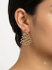 گوشواره استیل طلایی برند SIX مدل درخت کریسمس