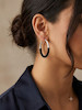 گوشواره استیل نقره‌ای با تزئینات مشکی