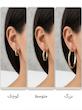 گوشواره استیل حلقه‌ای طلایی (وارداتی)