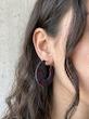 گوشواره بدل حلقه‌ای با روکش پارچه‌ای 