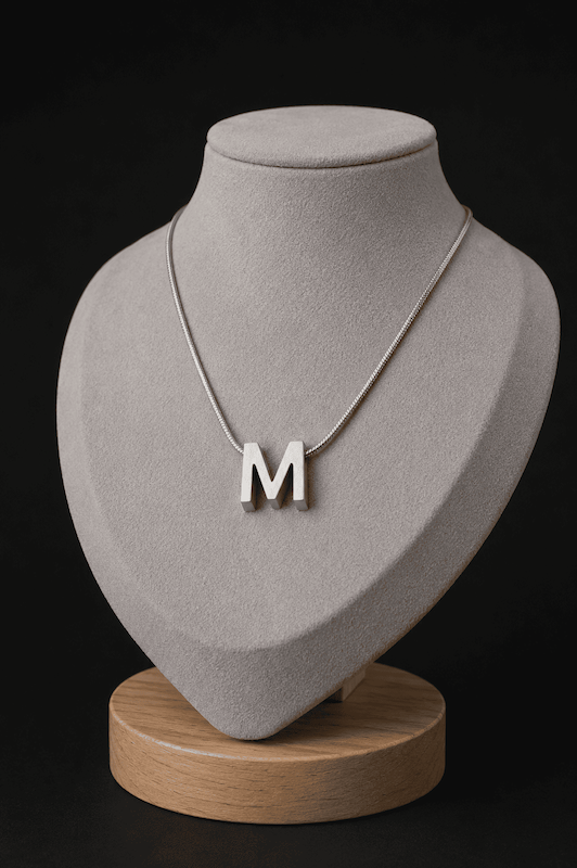 گردنبند حرف M (وارداتی)