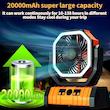 پنکه شارژی کمپینگ مدل F6 با چراغ LED و کنترل از راه دور