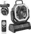 پنکه شارژی کمپینگ مدل F6 با چراغ LED و کنترل از راه دور