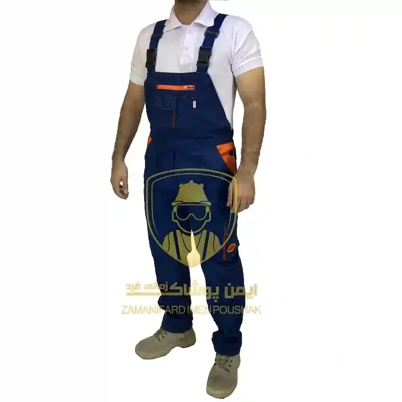 لباس کار دوبنده طرح بوفالو رنگ سرمه ای