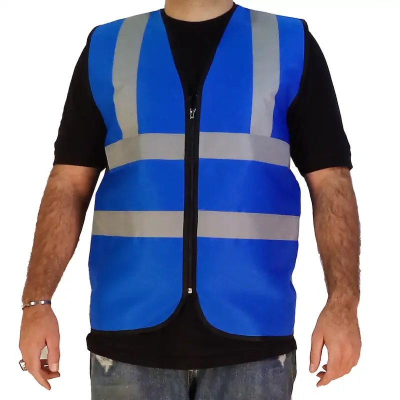 جلیقه شبرنگی پارچه فلامنت رنگ آبی