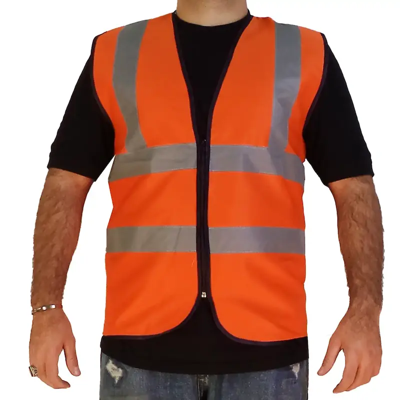 جلیقه شبرنگی پارچه فلامنت رنگ نارنجی