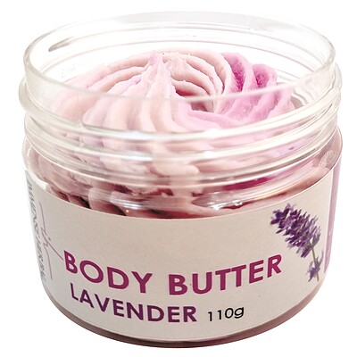کره بدن طبیعی  (بادی باتر) اسطوخودوس ایمنس هربال مدل lavender Body Butter وزن 110 گرم