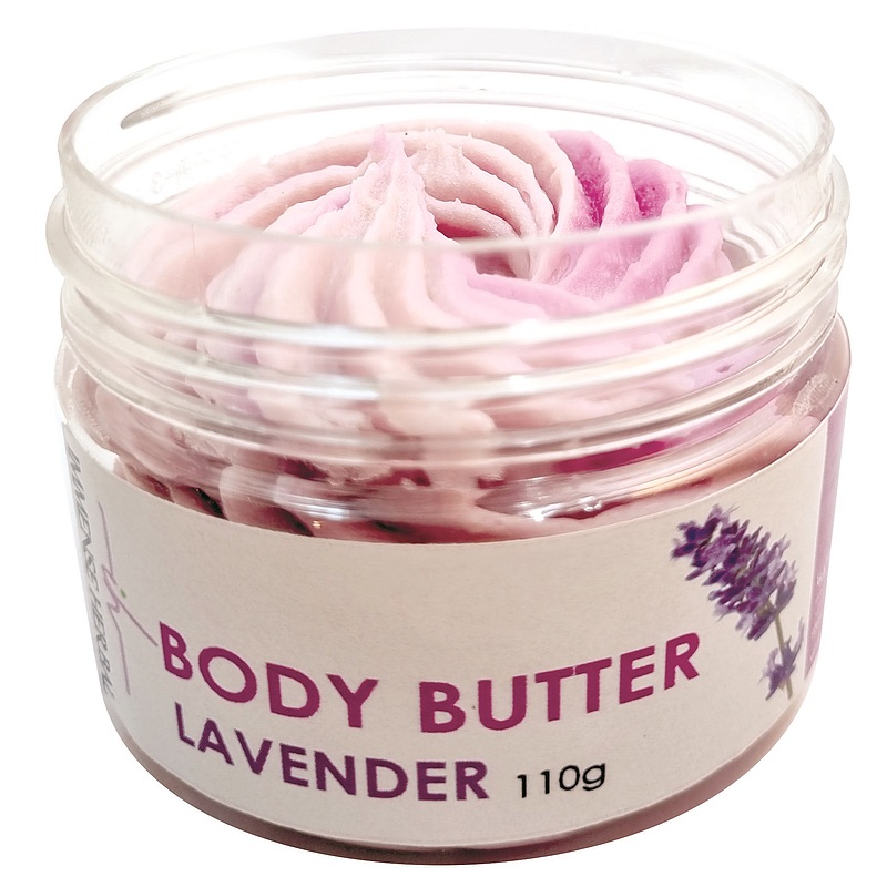 کره بدن طبیعی  (بادی باتر) اسطوخودوس ایمنس هربال مدل lavender Body Butter وزن 110 گرم