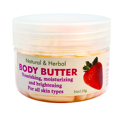 بادی باتر طبیعی (کره بدن) توت فرنگی ایمنس هربال مدل body butter وزن 110 گرم