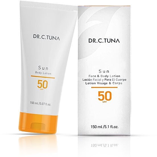 کرم ضد آفتاب صورت و بدن SPF50 دکتر سی تونا فارماسی حجم 50 میل