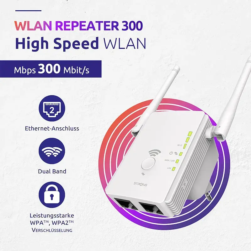 وای فای ریپیتر و تقویت کننده اکسس پوینت  strong WLAN Repeater 300 v2