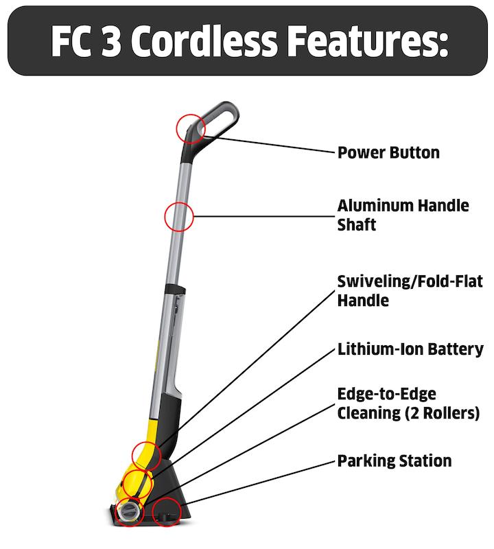 کف شوی بخارشوی کارچر آلمان‌ fc3 cordless