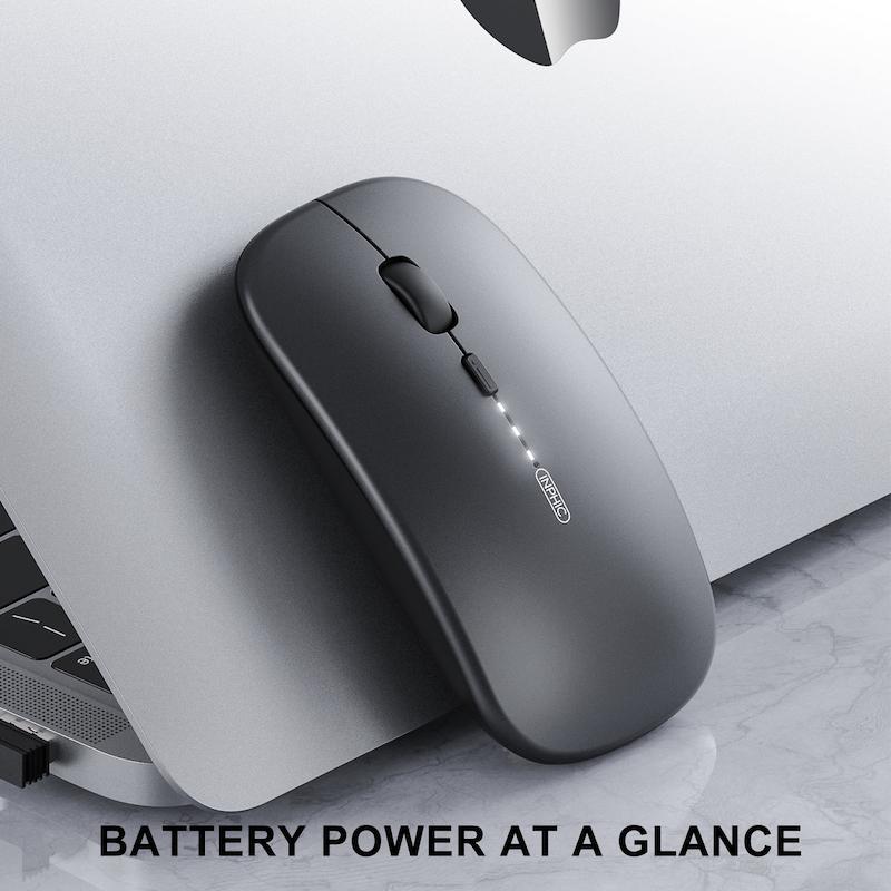 موس بی سیم شارژی inphic مدل m1p خاکستری