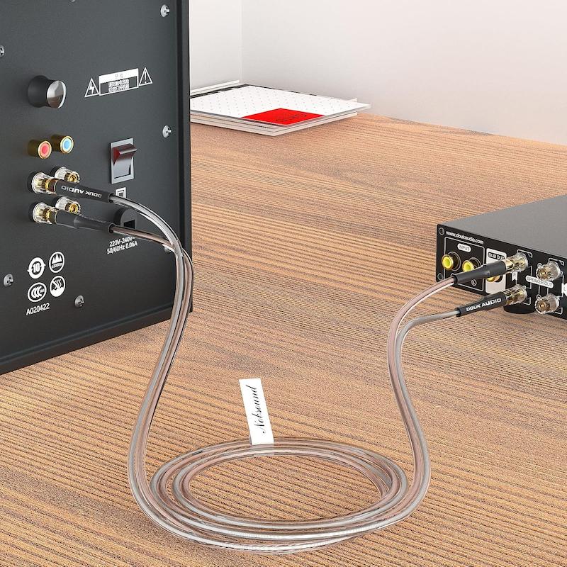 کابل بلندگو دو سر موزی DOUK AUDIO روکش طلا