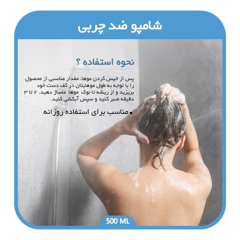 شامپو متعادل کننده چربی و ضد چربی باتچی - فرموله شده با عصاره ریشه بابا آدم، گیاه سنتلا آسیاتیکا و عصاره آلوئه ورا 500 میلی لیتر