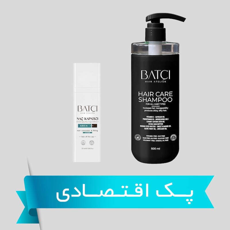 کانسیلر مو پر پشت کننده مو 30 میل باتچی + شامپو پروویتامین B5 بدون سولفات 500 میل باتچی (پک اقتصادی)