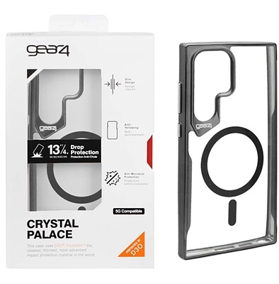 قاب اورجینال Crystal Palace Gear4 شفاف Magsafe مدل Samsung Galaxy S24 Ultra 