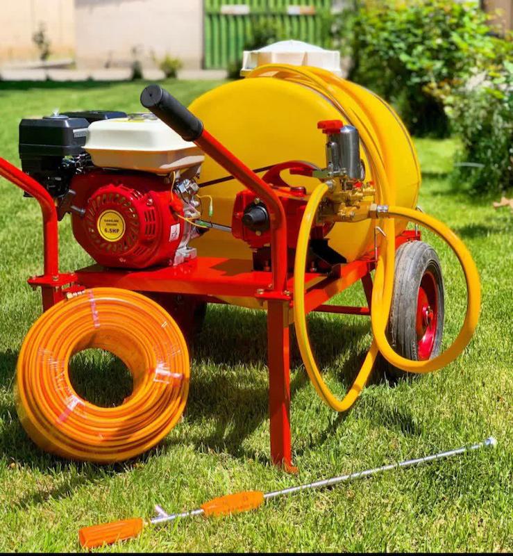 سم پاش فرغونی 100 لیتری شاخص با 50 متر شیلنگ 