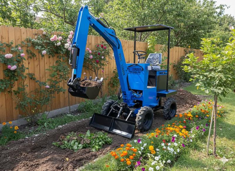 میکرو بیل مکانیکی چرخ لاستیکی