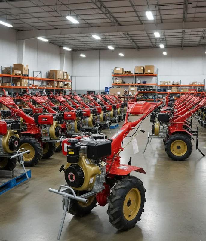 تیلر کولتیواتور ۷/۵ اسب دیزل کاما کاما هندلی با لاستیک ۴۰۰-۸ 