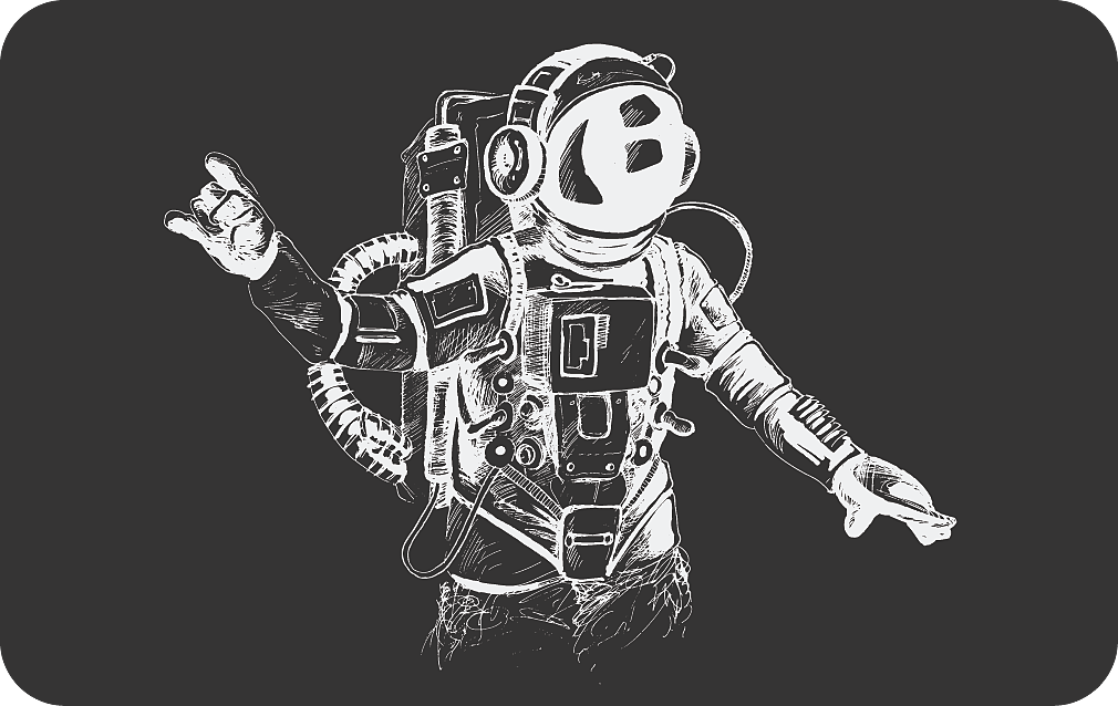 کارت بانکی فلزی طرح فضانورد - Astronaut