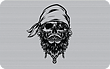 کارت بانکی فلزی طرح جمجمه دزدان دریایی - Skull Pirates Crew