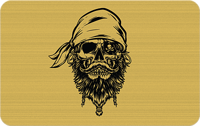 کارت بانکی فلزی طرح جمجمه دزدان دریایی - Skull Pirates Crew