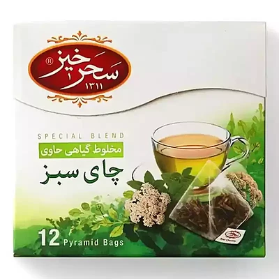 دمنوش چای سبز 12 عددی سحرخیز