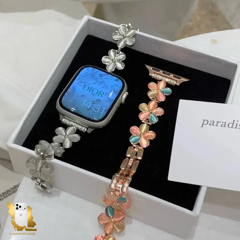 بند ساعت اپل واچ مدل گل بابونه