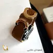 بند اپل واچ سلین چرمی قهوه ای طلایی