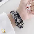 بند اپل واچ چرمی دیور مشکی