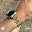 بند چرم اپل واچ لویی ویتون کلاسیک کاراملی لایو