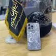 قاب آیفون فانتزی طرح پروانه بی نهایت نگین دار رنگ silver