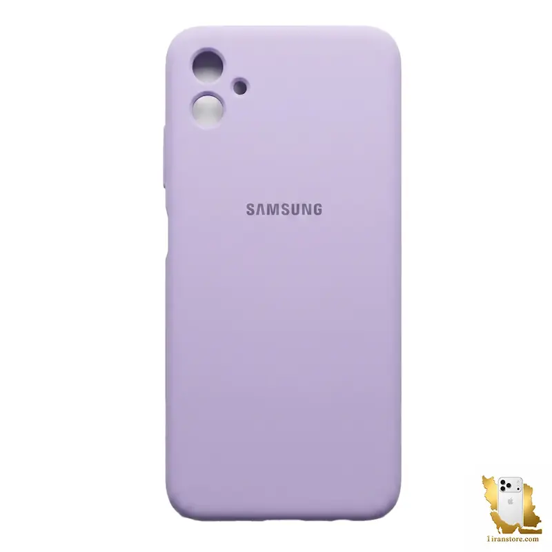 قاب سیلیکونی محافظ لنز دار سامسونگ galaxy a04e بنفش