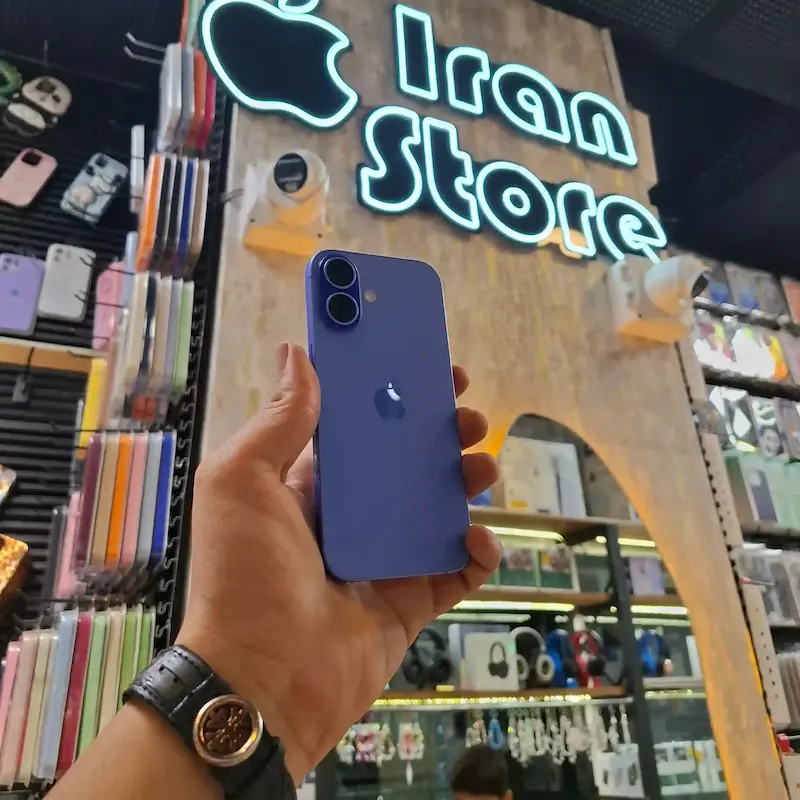 گوشی آیفون 16 نرمال آبی 128 گیگ کارکرده باتری 95 ریجستر شرکتی گارانتی دار