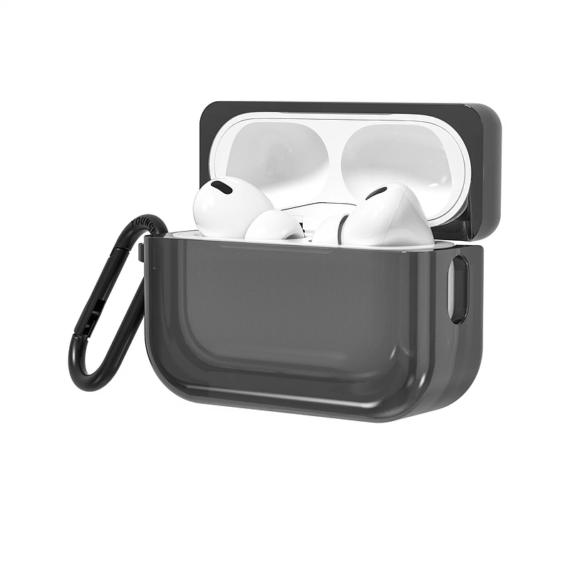 کیس ایرپاد یانگ کیت/Transparent Jelly AirPods Case رنگ مشکی/Youngkit AirPods 