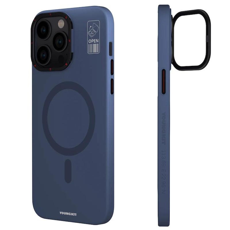 قاب برند Youngkit/یانگ کیت مدل Hermit Stand Case مگ سیف ساپورت/Magsafe/آبی/Blue