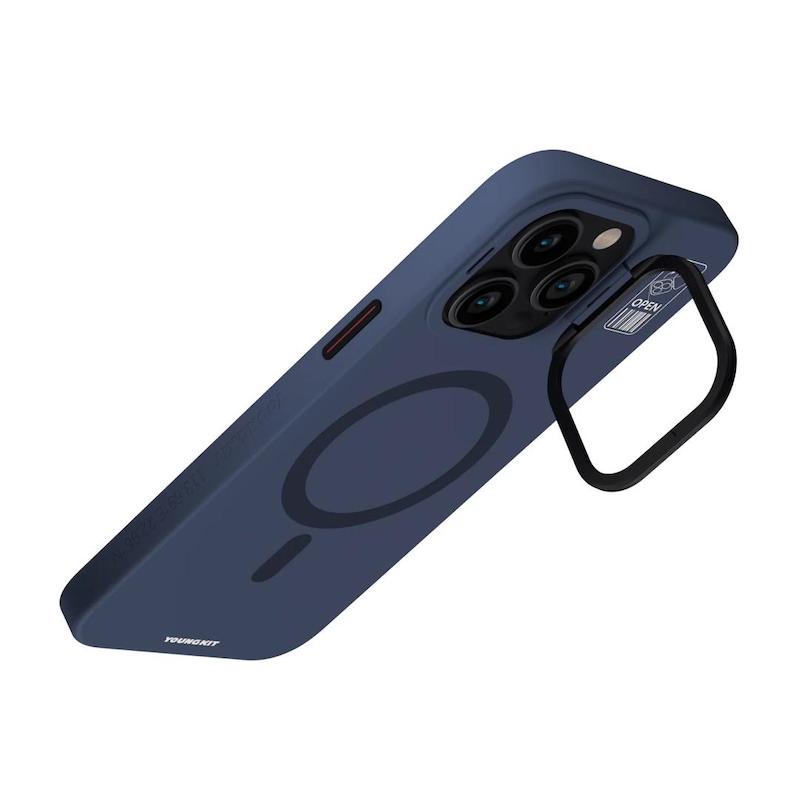 قاب برند Youngkit/یانگ کیت مدل Hermit Stand Case مگ سیف ساپورت/Magsafe/آبی/Blue