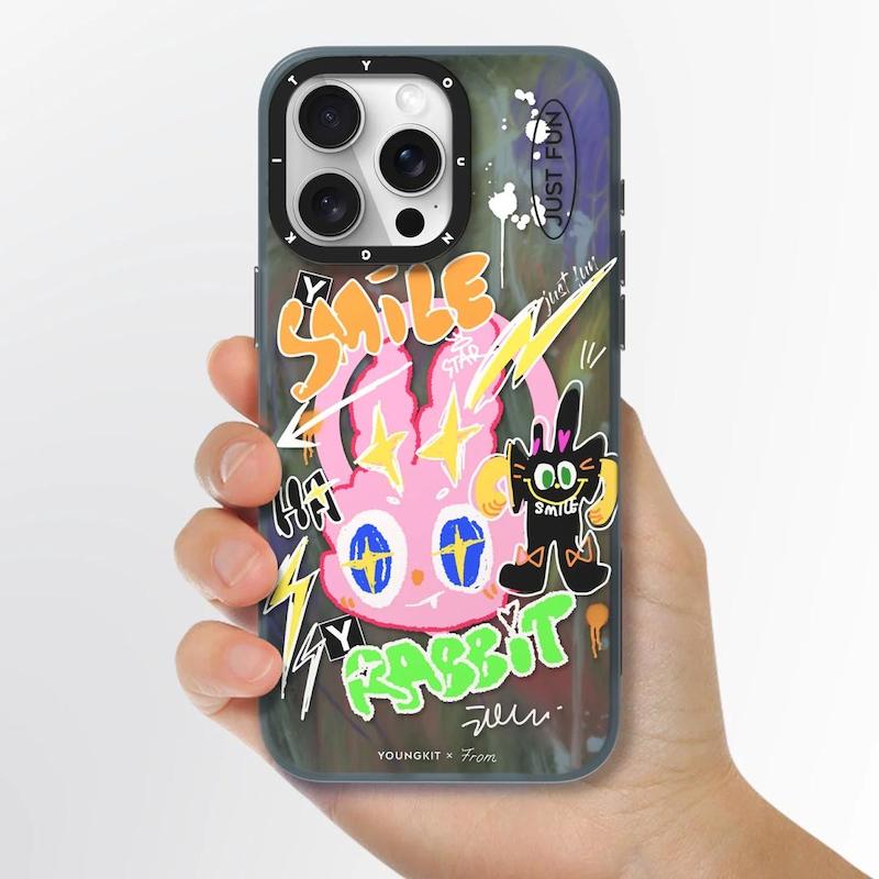 قاب برند Youngkit/یانگ کیت مدل From Doodle Wild Night Cat Magsafe/مگ سیف ساپورت/چند رنگ/colorful