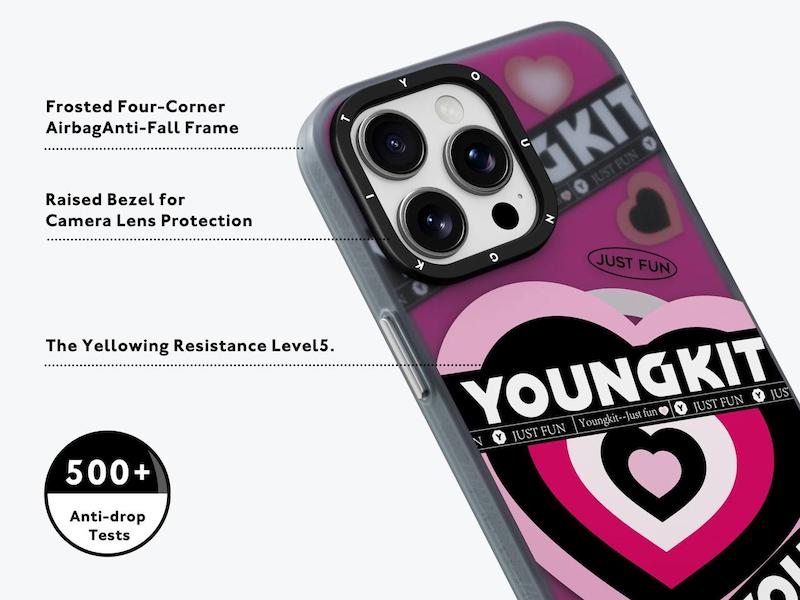 قاب یانگ کیت/youngkit مدل Moments of Heartbeat مگ سیف ساپورت