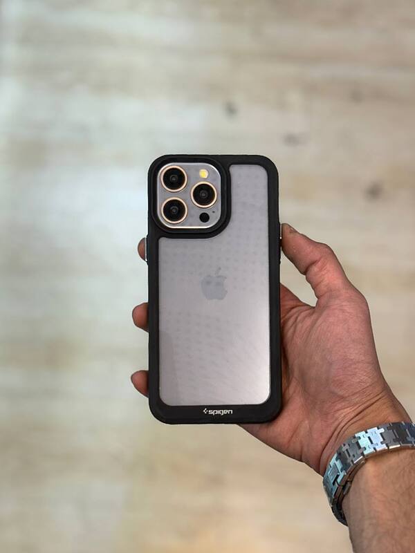 قاب اسپیژن اپل/Spigen Apple Case/بیرنگ پشت طلقی همراه با نوار ضربه گیر 360درجه دور تا دور Spigen Case