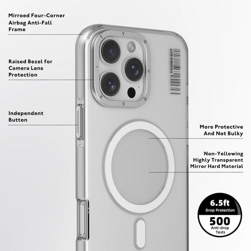 قاب یانگ کیت کریستال ترنسپرنت/Youngkit Transparent Crystal Non-Yellowing/یانگ کیت شفاف/قاب کریستال یانگ کیت