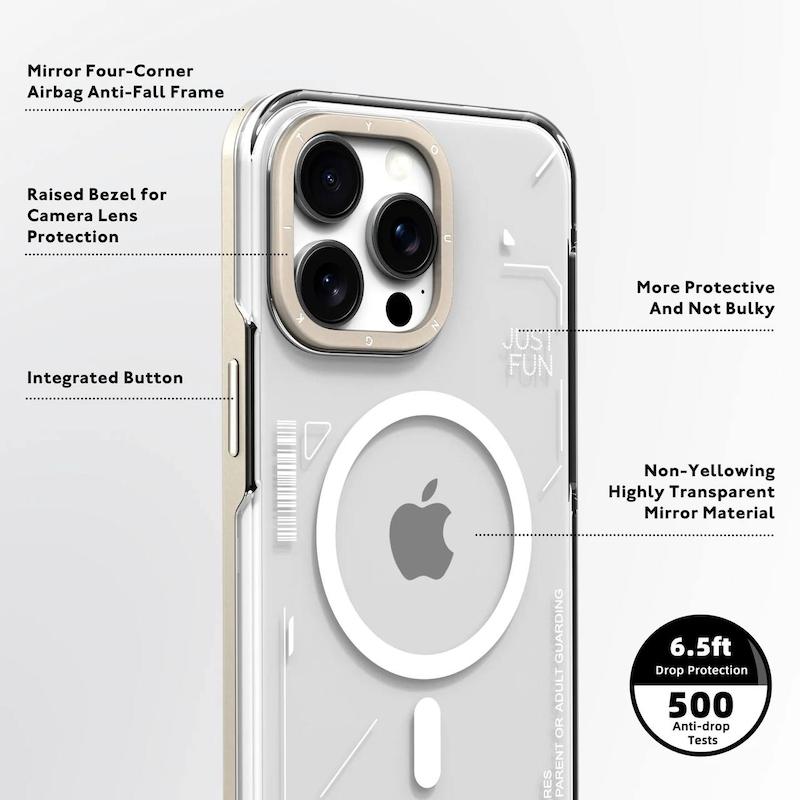 قاب یانگ کیت کریستال ۲ تیکه/یانگکیت Removable Crystal Non-Yellowing Case/قاب یانگ کیت مگ سیف ساپورت دو تیکه