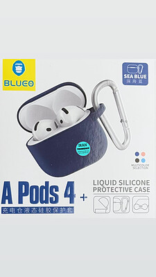 کیس ایرپاد 4/کاور سیلیکونی بلو مانکی ایرپاد 4/کیس ایرپاد چهار Blueo Monkey AirPod 4 Silicone Case/قاب ایرپاد نسل ۴/Blueo AirPods 4 Case